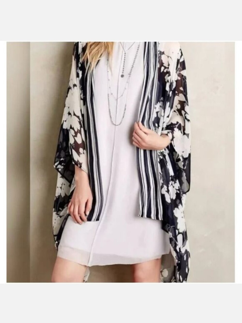 Anthropologie Elevenses Palolem Silk Kimono Cardigan